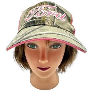 Ford Camo Womens Hat Pink Logo Cap Strapback Mesh Back Infinity‎ Apparel